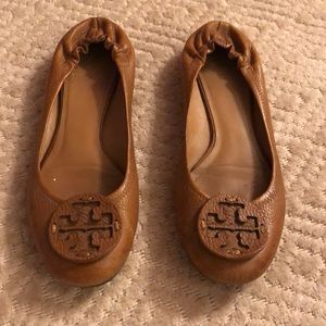 Tory Burch Reva Tumbled Leather Flats